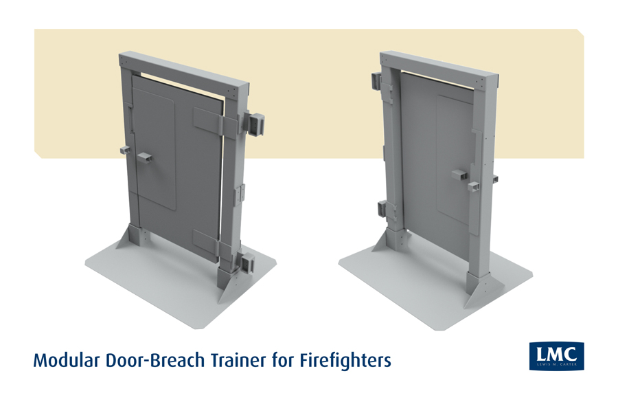 Modular Door-Breach Trainer for Firefighters